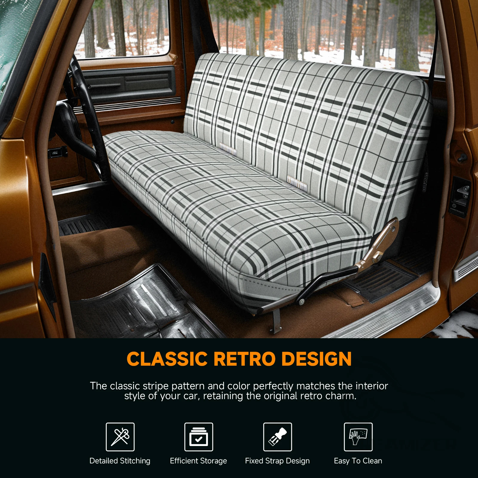 Uniwersalny pokrowiec na fotel samochodowy do samochodów ciężarowych i foteli samochodowych Jednoczęściowy i trwały do długotrwałej ochrony wojennej