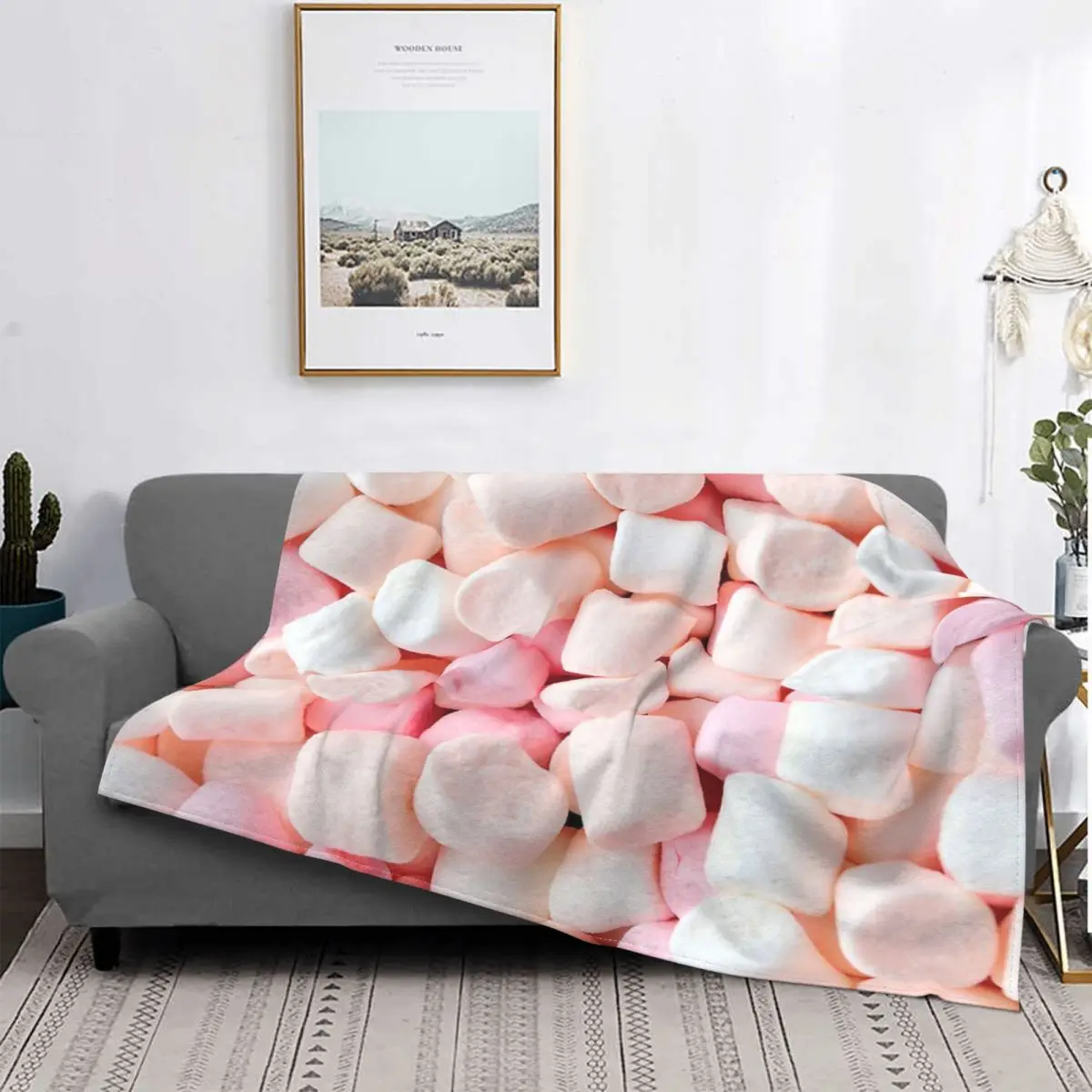 

Manta mágica de Marshmallow, colcha a cuadros para cama, manta con capucha, textil de lujo para el hogar