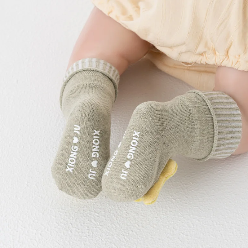 Cute Cartoon Animal Baby Socks Boy Girl Spring Knitted Cotton Breathable Anti Slip Floor Socks Newborn Toddler Socks Accesorios
