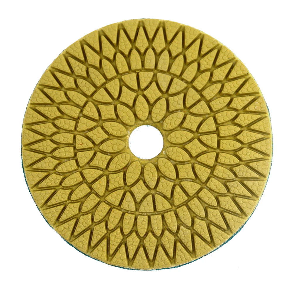 RIJILEI 10 Pcs/Lot 4 Steps 100mm Top Marble Polishing Pads 4Inch Diamond Polishing Pad Granite Wet Flexible Polishing Pad WPD06