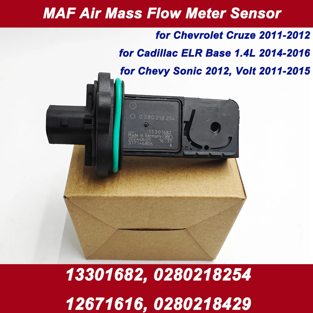 New MAF Air Mass Flow Meter Sensor 13301682 12671616 0280218254 0280218429 for Chevrolet Cruze 2011-2012 for Cadillac ELR Base