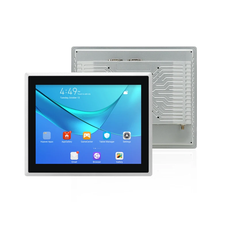 10.1 10.4 12 15 inch Fanless Touch AIO Android OS Embedded Monitor IP65 Waterproof Wall Mount Industrial Touchscreen Panel PC