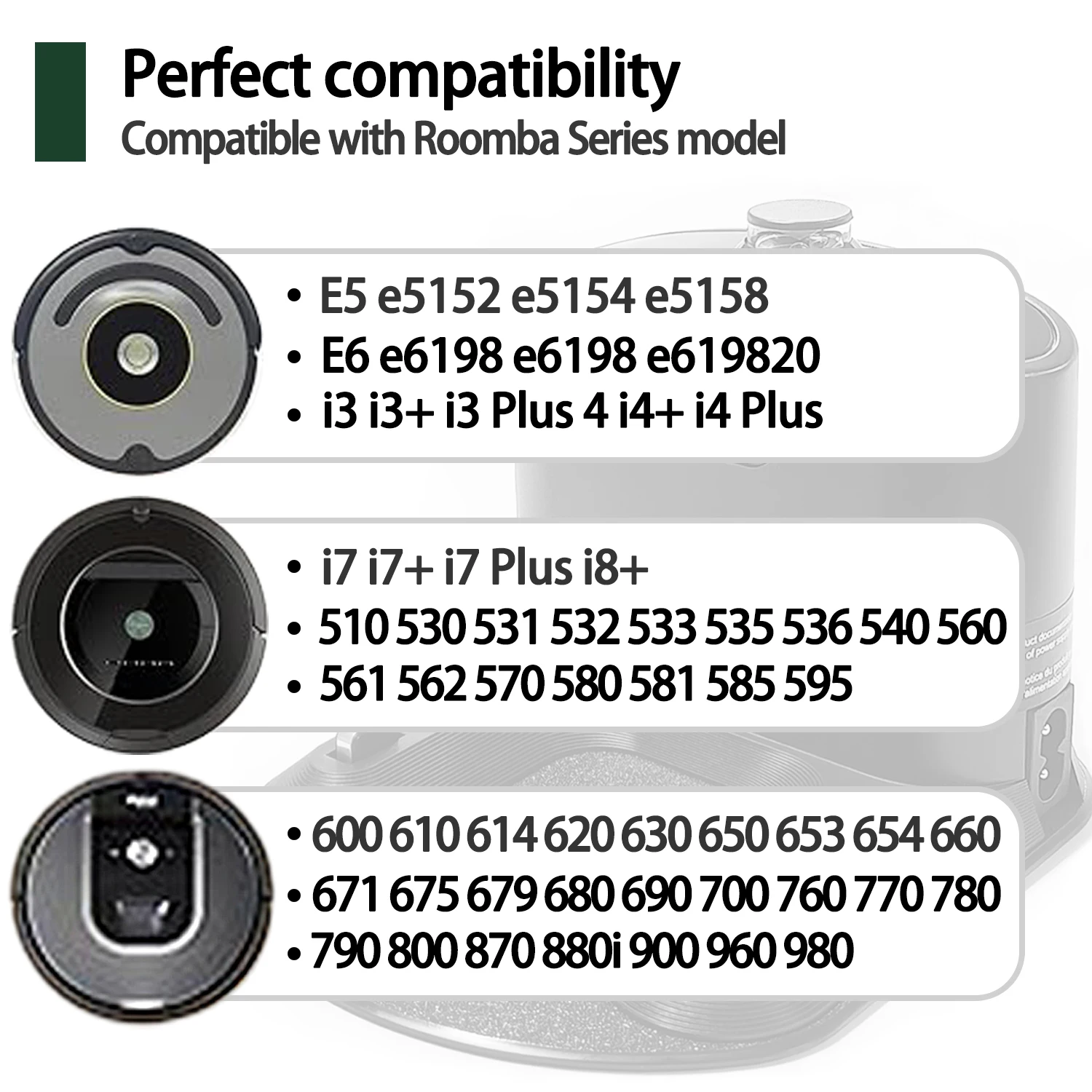 قاعدة شحن متوافقة مع قاعدة شحن سلسلة iRobot Roomba E5 E6 i1 i3 i4 i6 i7 i8 500 600 700 800 900