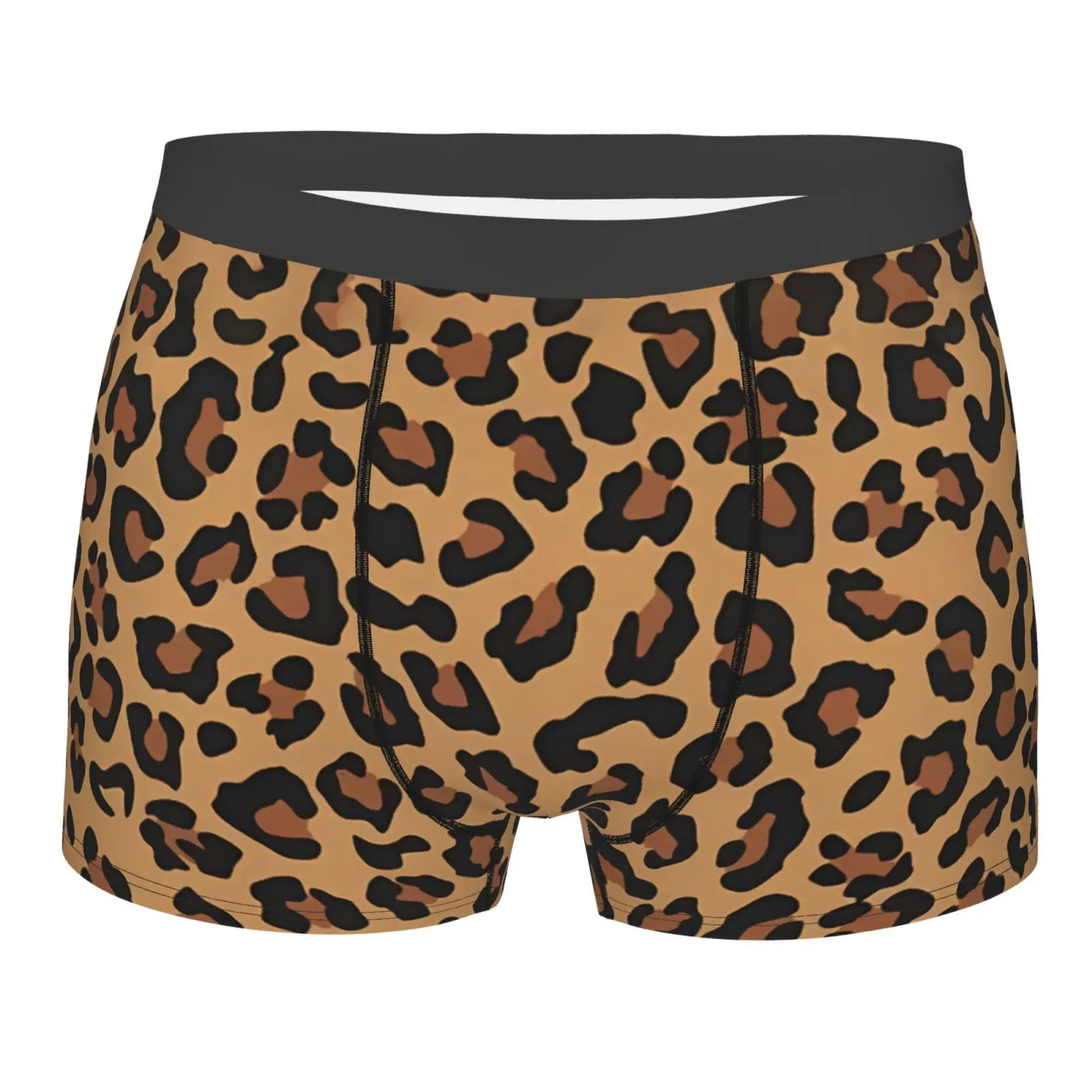 

Мужские трусы-боксеры в полоску с изображением гепарда, дикого леопарда, дышащее забавное нижнее белье, шорты высокого качества с принтом, идея подарка