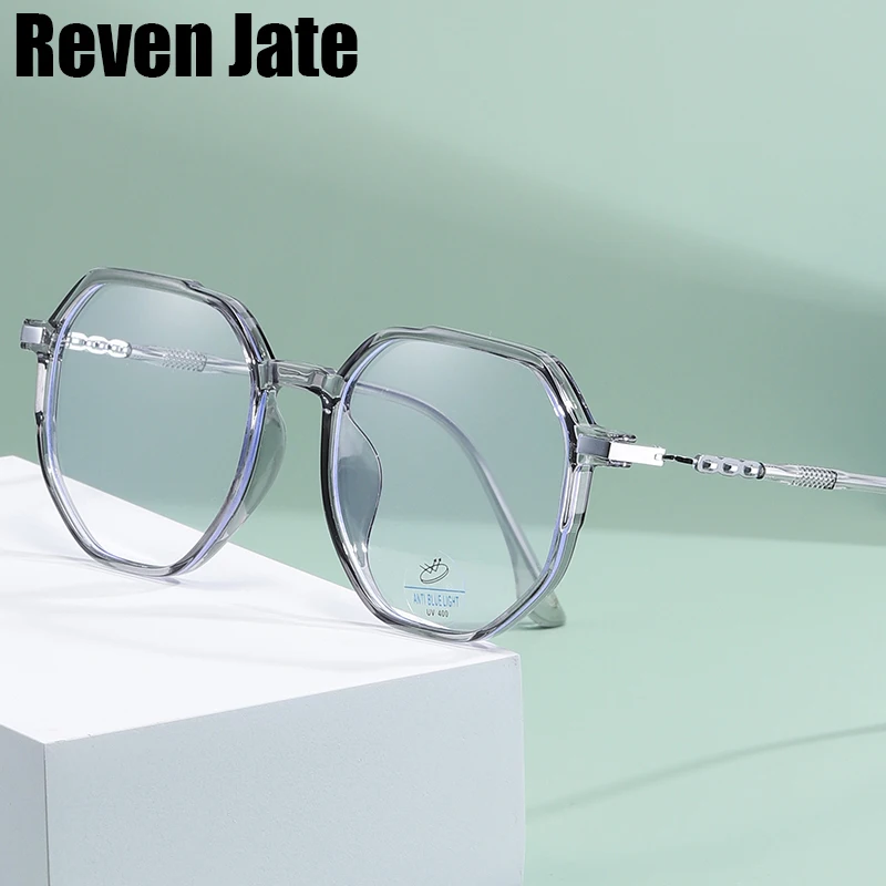 

Reven Jate 81240 Anti Blue Ray Light Blocking Filter Reduces Digital Eye Strain Clear Regular Computer Gaming Glasses Improve