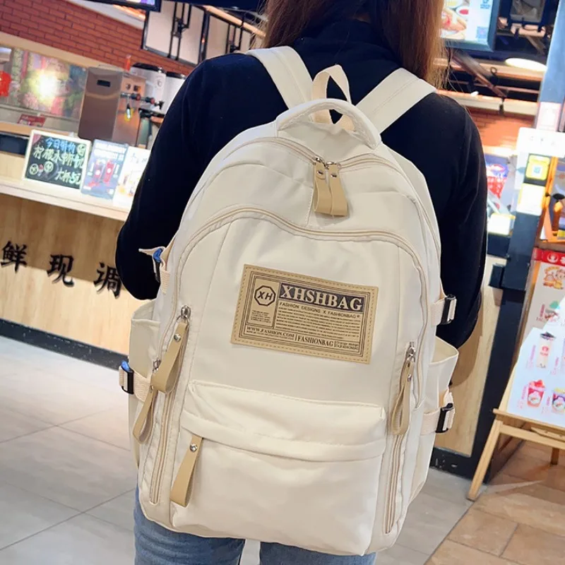 Large Capacity Backpack Women School Bags Couples Fashion Travelling Casual Portable Students Commuter Handbags Bolsos Simple