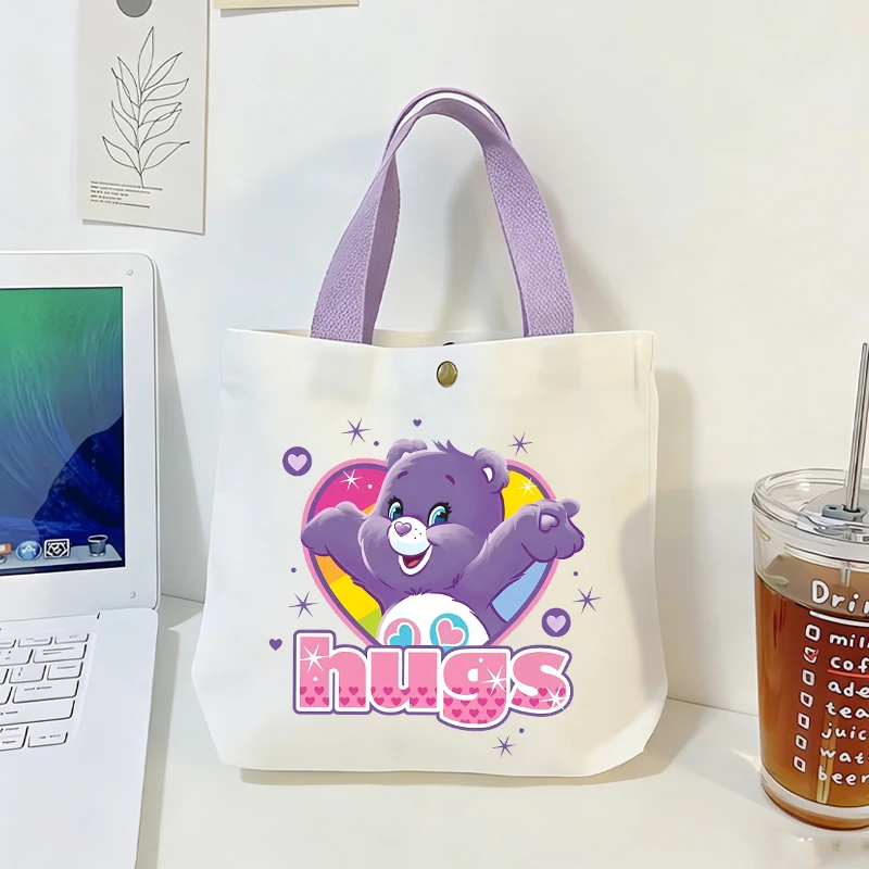 Cute Cares Bears Tote Bags New Women Travel Shopping Canvas Handbags Student School Fashion Pouch Girls Birthday Gift Hot Sales - view 4