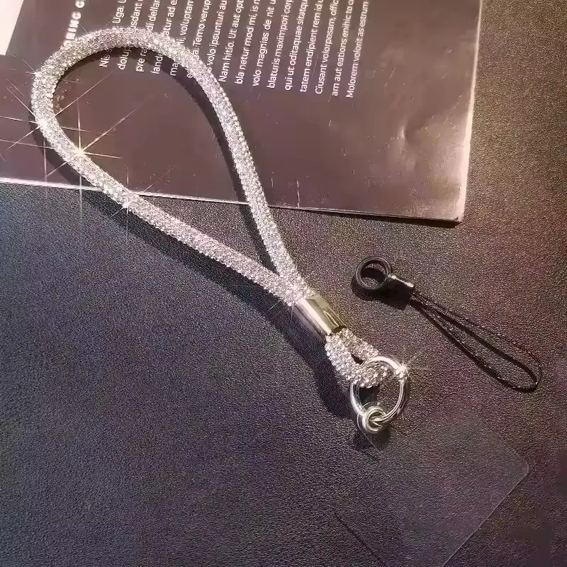 INS بريق الهاتف الحبل الهاتف كريستال أحزمة المعصم المفاتيح مكافحة خسر حبل آيفون 16 سامسونج العالمي بلينغ معلقة الحبل