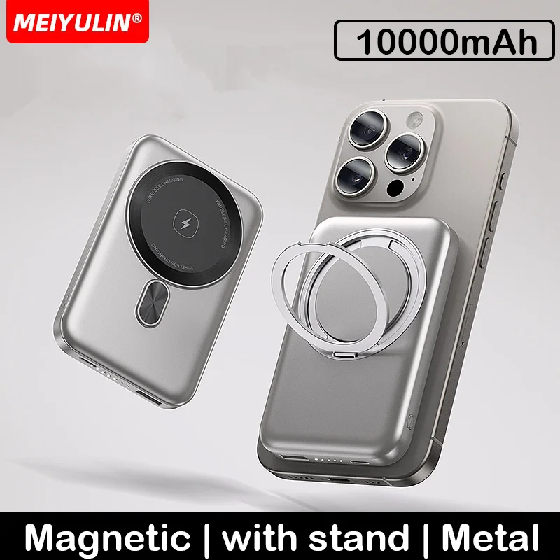 

10000mAh Power Bank for MagSafe,Magnetic Wireless Powerbank Fast Charging 20W Portable Battery for iPhone 16 15 14 13 12 series