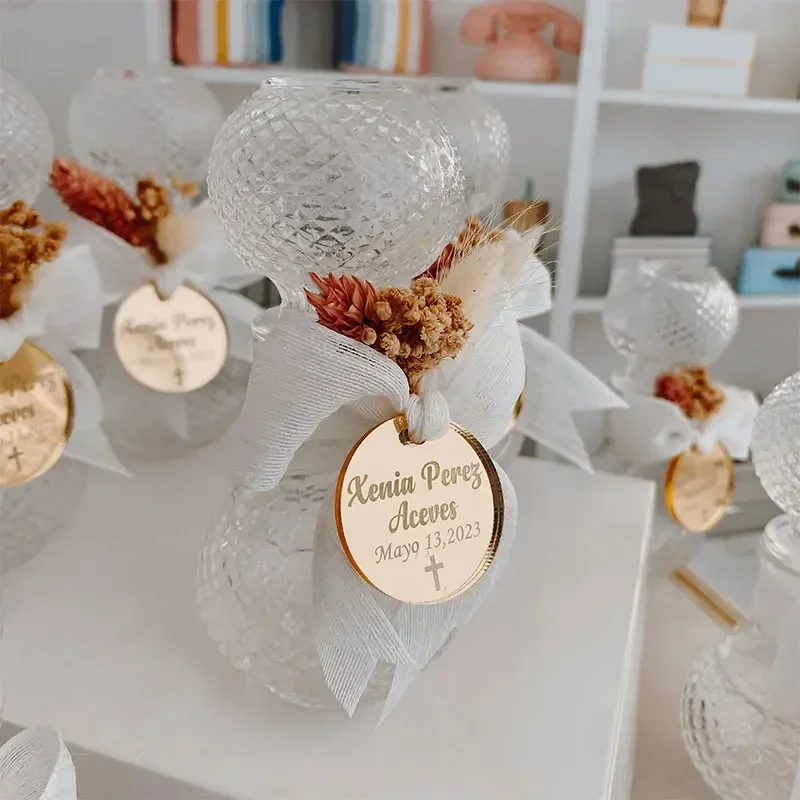 Etiquetas de Bautizo personalizadas para Baby Shower, Cruz de Bautizo, regalos decorados personalizados, etiquetas de regalo conmemorativas de Bautizo