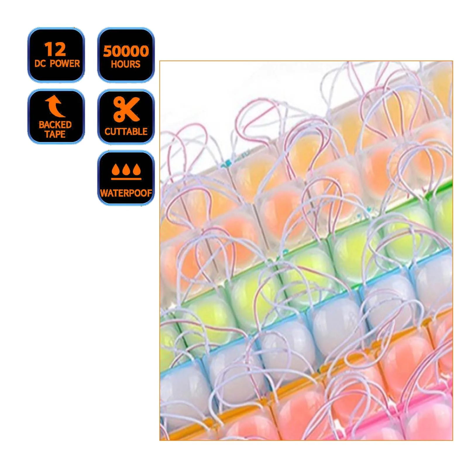 لافتة إضاءة LED COB مقاومة للماء ، إضاءة إعلانية بشريط لاصق ، مناسبة لواجهة المتجر ، SMD ، 12 فولت ، 20 #4