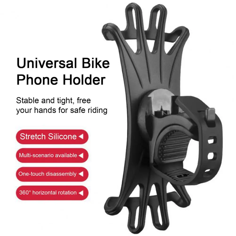 Bike Phone Holder Stand Universal 360-Degree Rotating Bicycle Handlebar Cell Phone Mount Phone Holder Bracket