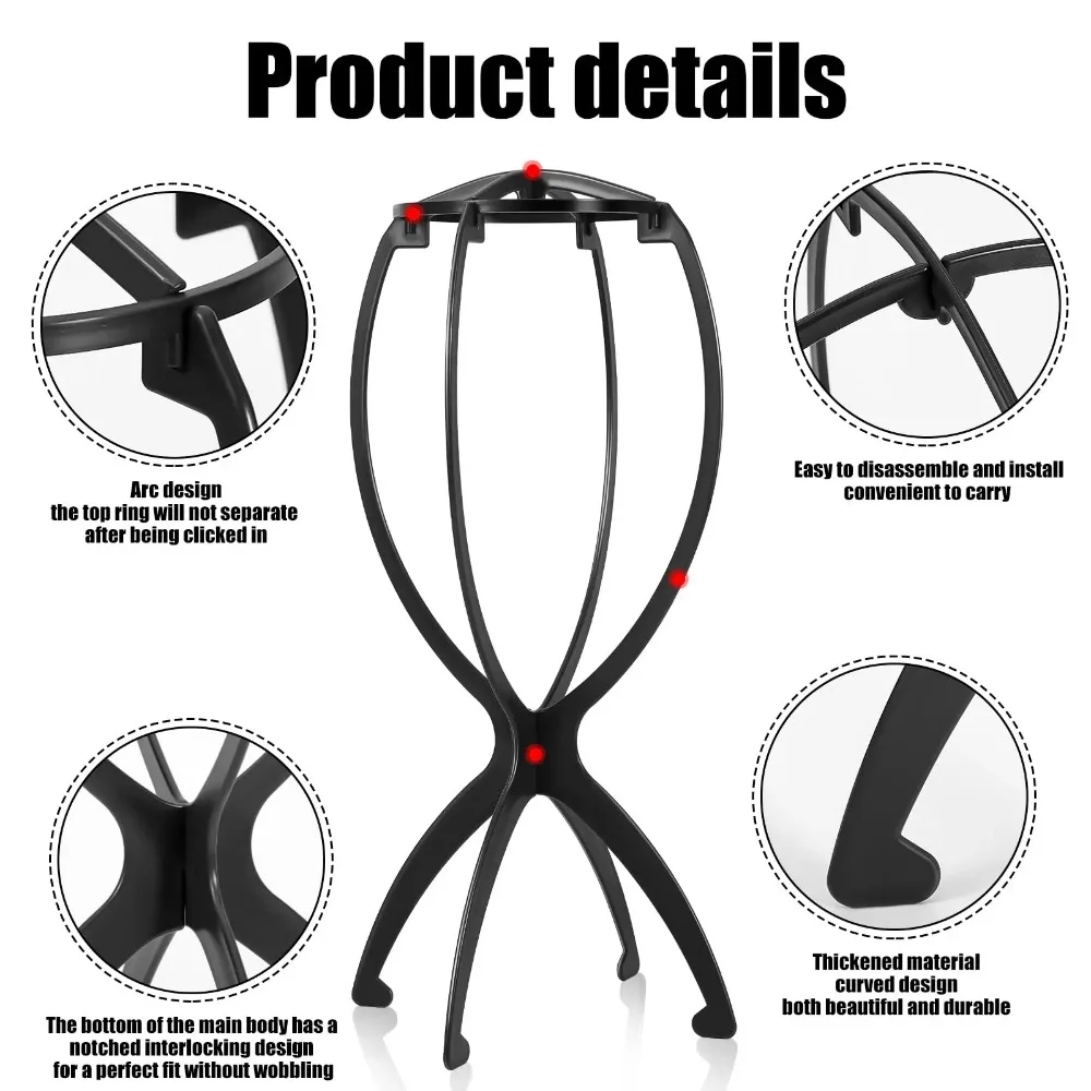 Две складные подставки для париков, пластиковая портативная подставка для шляп, прочная подставка для модной модели парикмахерской, полки для париков