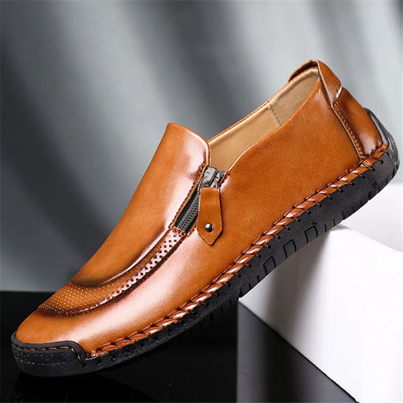 

Men's Shoes Handmade Leather Loafers High Quality Men Sneakers Fashion Comfortable Soft Sole Shoes Hot Sale Men Driving Shoe New