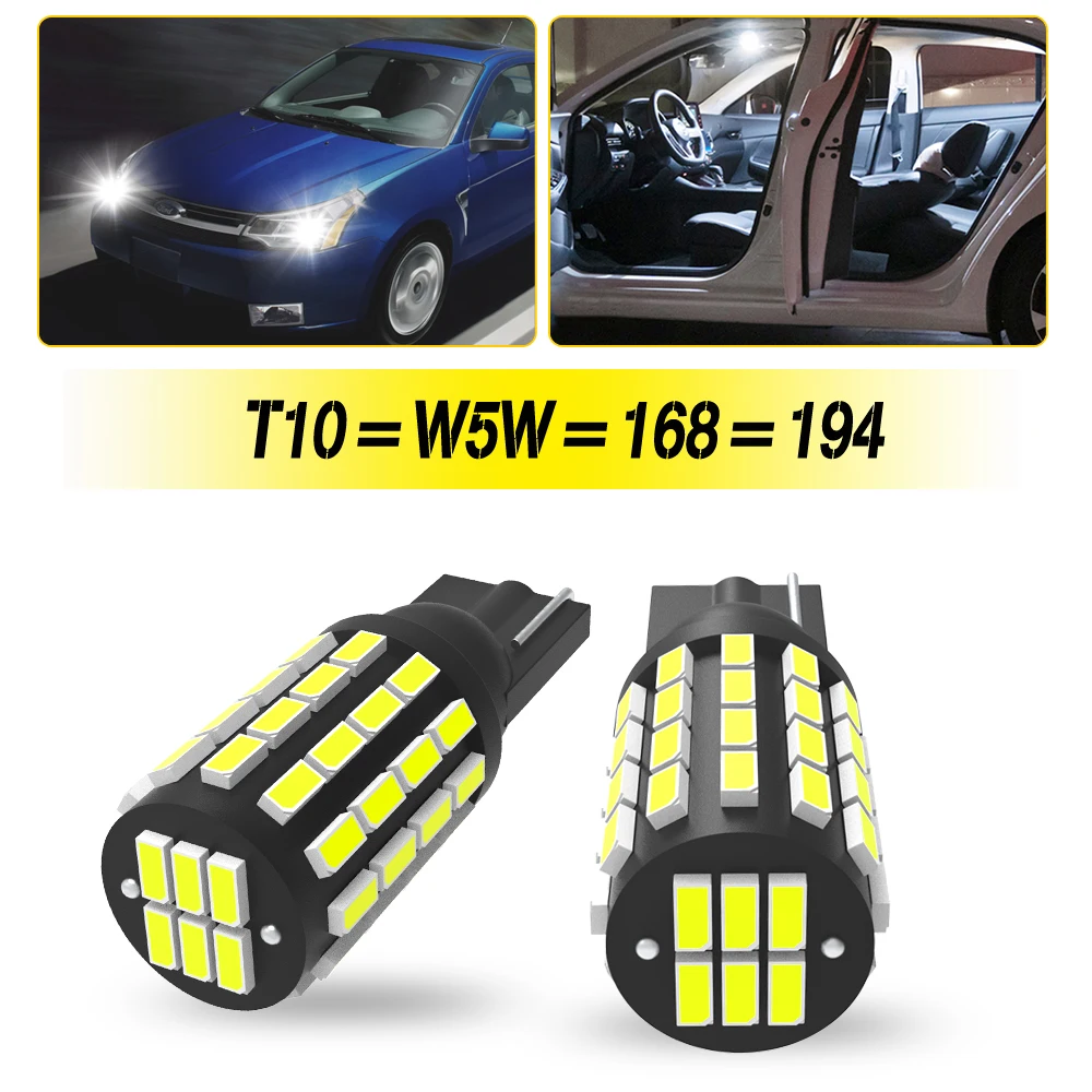 

2 шт. светодиодные лампы T10 W5W Canbus для Hyundai Solaris Creta ix35 Santa Fe, подсветка номерного знака, боковые габаритные огни, лампа багажника