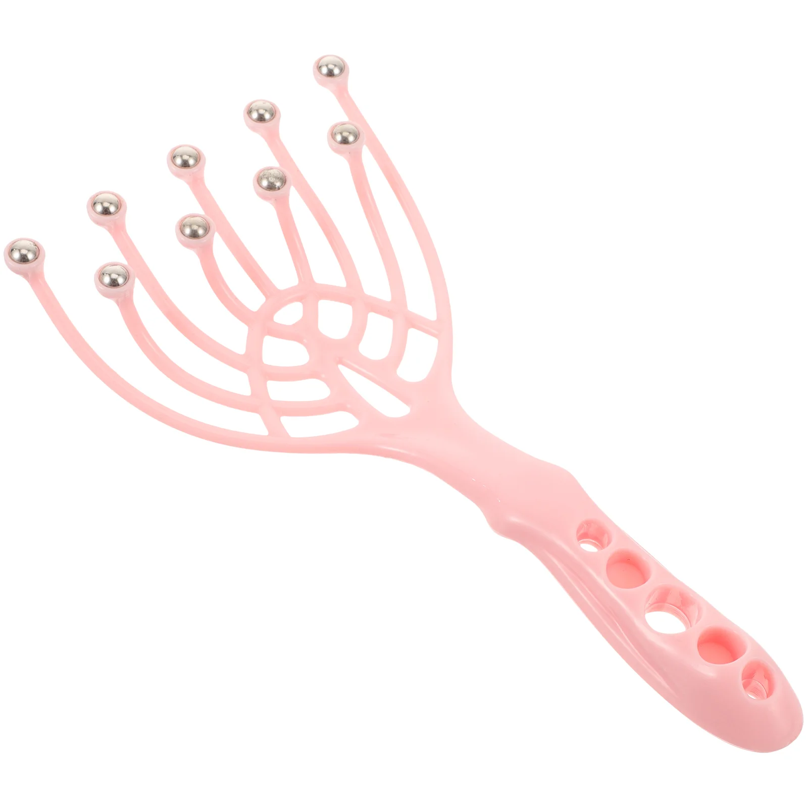 

Hand Held Massager Head Scalp Tool Handheld Stress Relax Hair Claw Pink for Growth