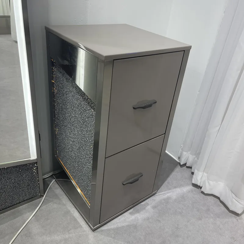 Modern Luxury Professional Hair Salon Equipment Working Trolley 2 Layer Portable And Foldable Saloon Trolley With Wheel