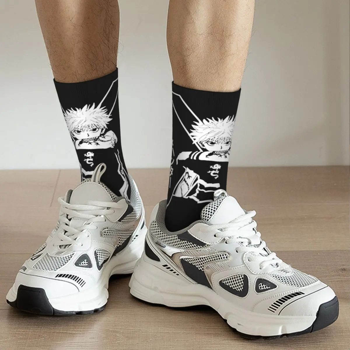 Winter Warm Casual Women Men Kill-ua Zo-ldyck Anime Hunter X Hunter Socks Sweat Absorbing Basketball Socks