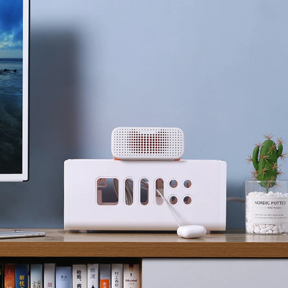 

HIPS Power Storage Box Cable ganizer Sturdy Protect Wiring Board Bathroom Kitchen Living Room Simple Installation Multi Function