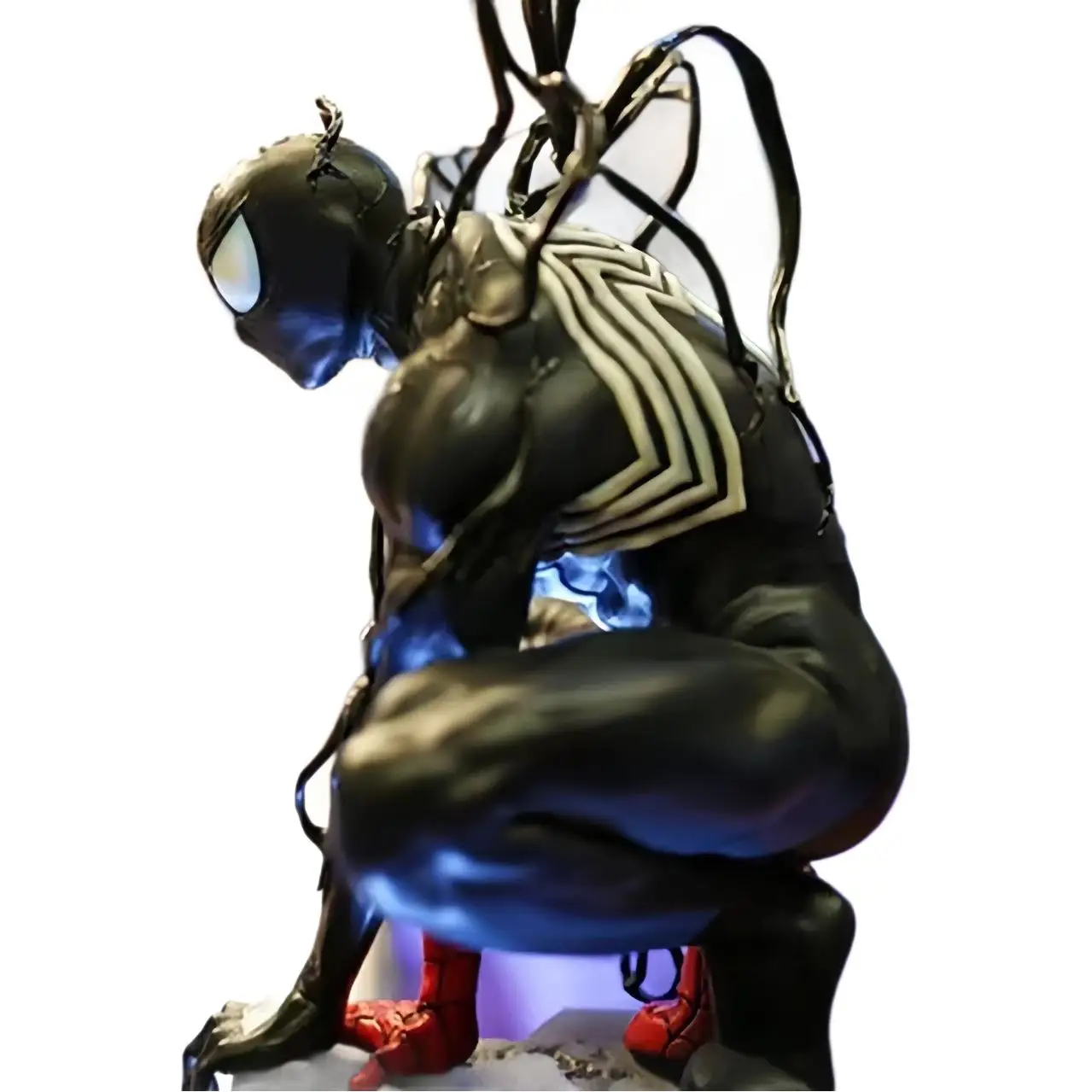 38cm Venom Spiderman Symbiote Action Figure Toys Gk Super Cool Spider Man Statue Model Doll Collectible Ornaments Christmas Gift