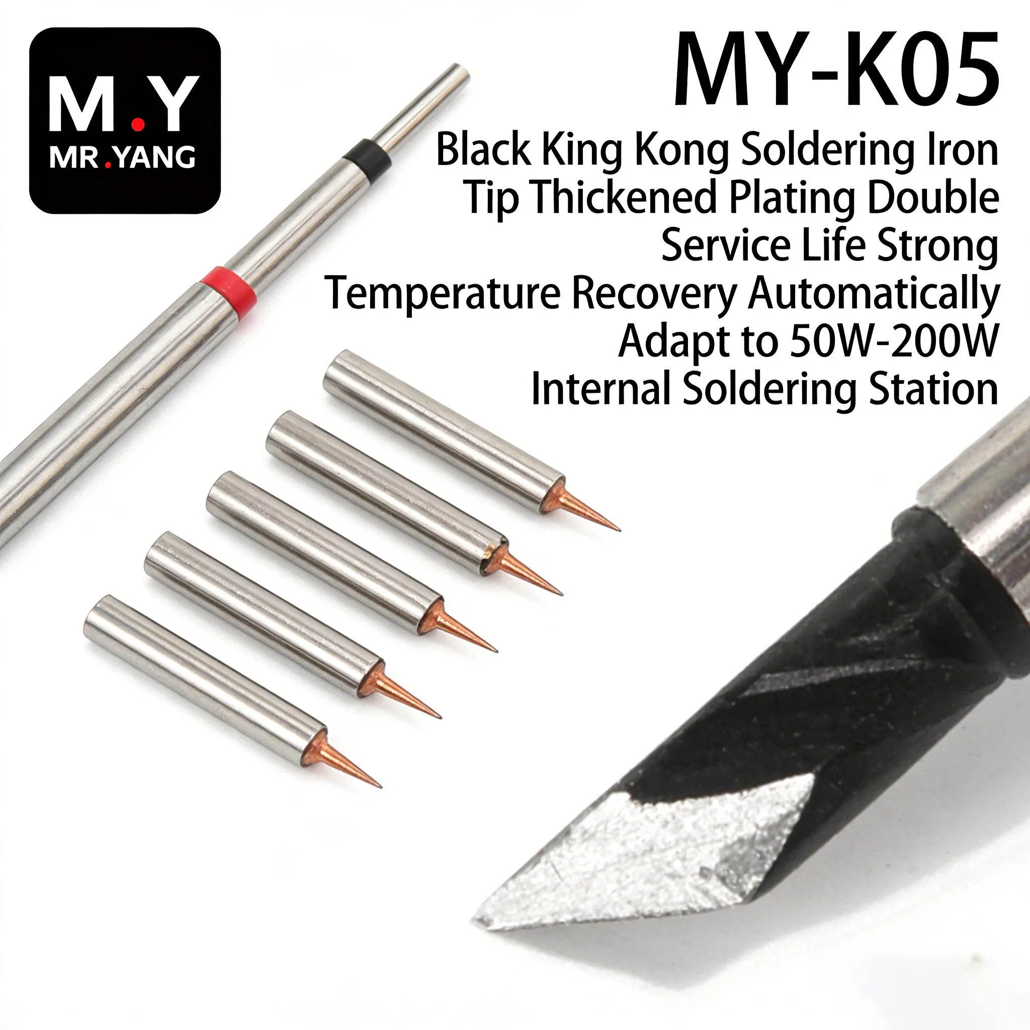 YCS M.Y-K03 Interchangeable Flying Wire Pointed Soldering Iron Tip Accessories Power 50-200W Iron Tip Tools Kit