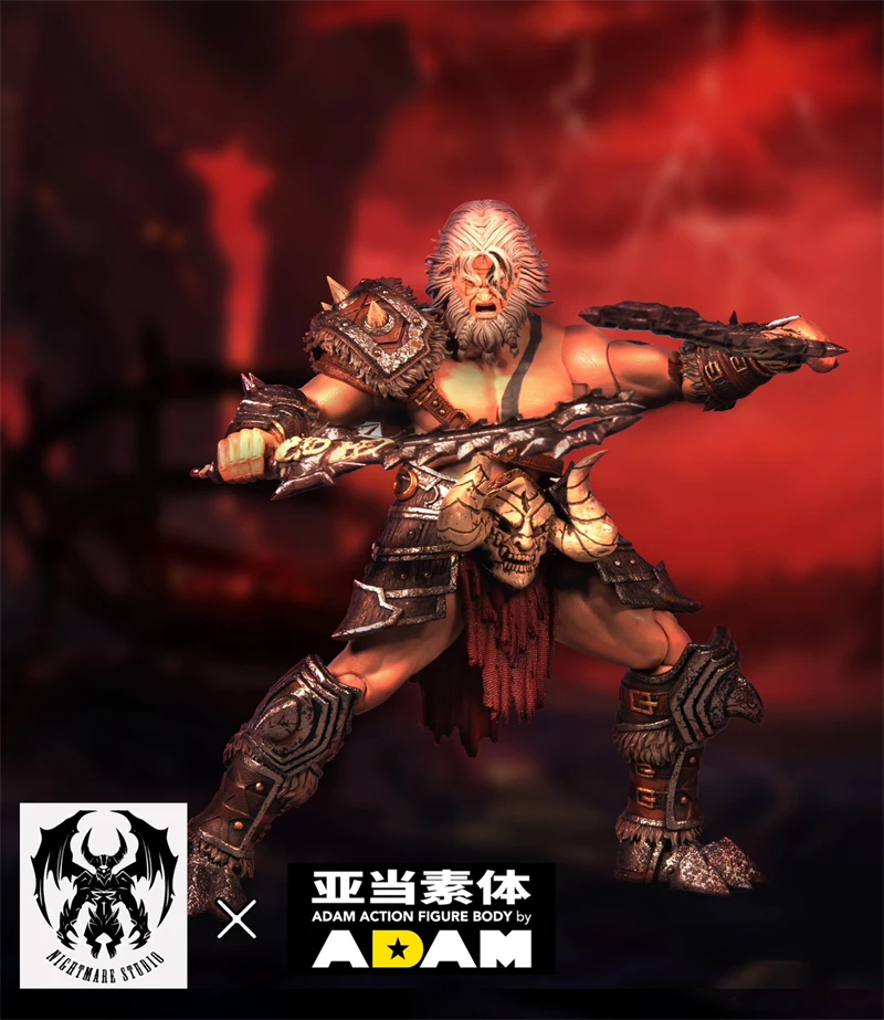 【In Stock】 Nightmare Studio Adam Soldier Barbarian Berserker Gladiator D20 1/12 Action Model Figure