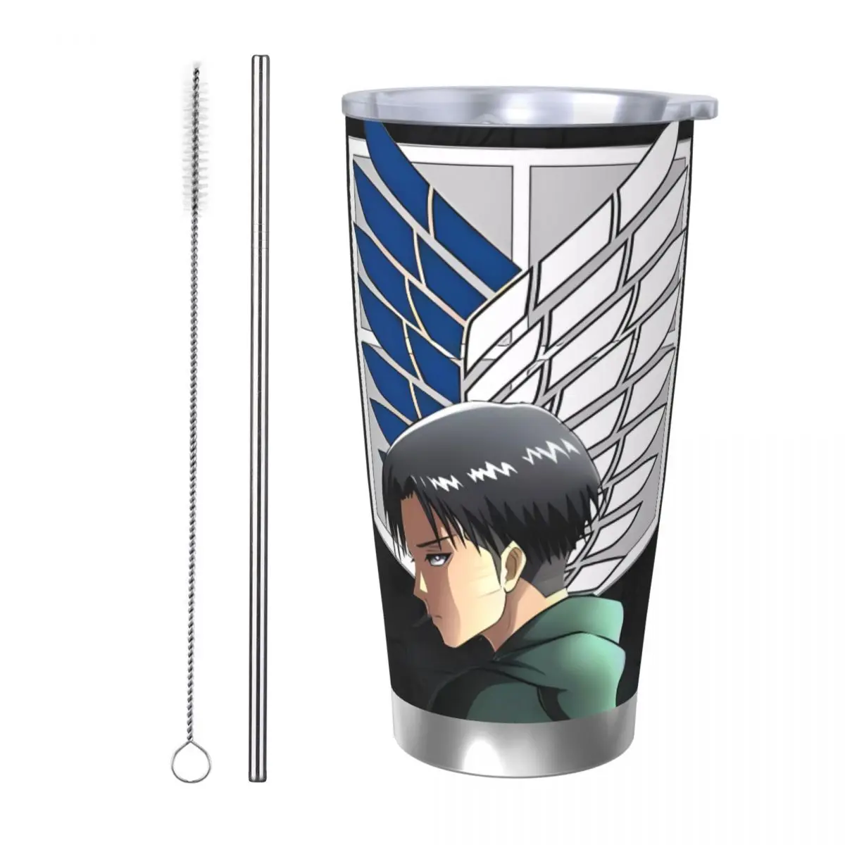 Attack On Titan Levi 20oz Cup Large Capacity Car Mug Leak-proof Juice Coffee Cup Food Grade