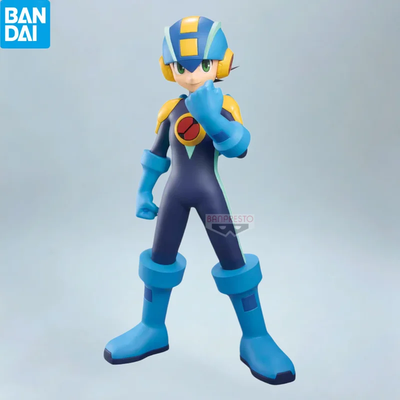 新しい本物のバンダイバンプレストグランディスタメガマンエグゼロスクラシックメガマン風景置物デスクトップ装飾品おもちゃホリデーギフト