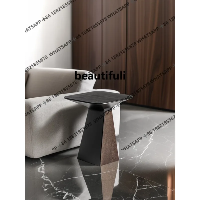 

Minimalist, solid wood edge, creative corner, living room sofa, , square storage table