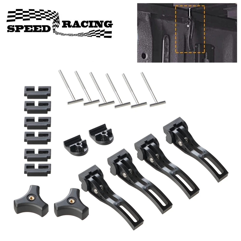 Truck Tonneau Cover Replacement Part Kit for Hard Tri-fold & Quad-fold Truck Cover Include Nut, T-Bolt, Front Clamp, Rear Clamp