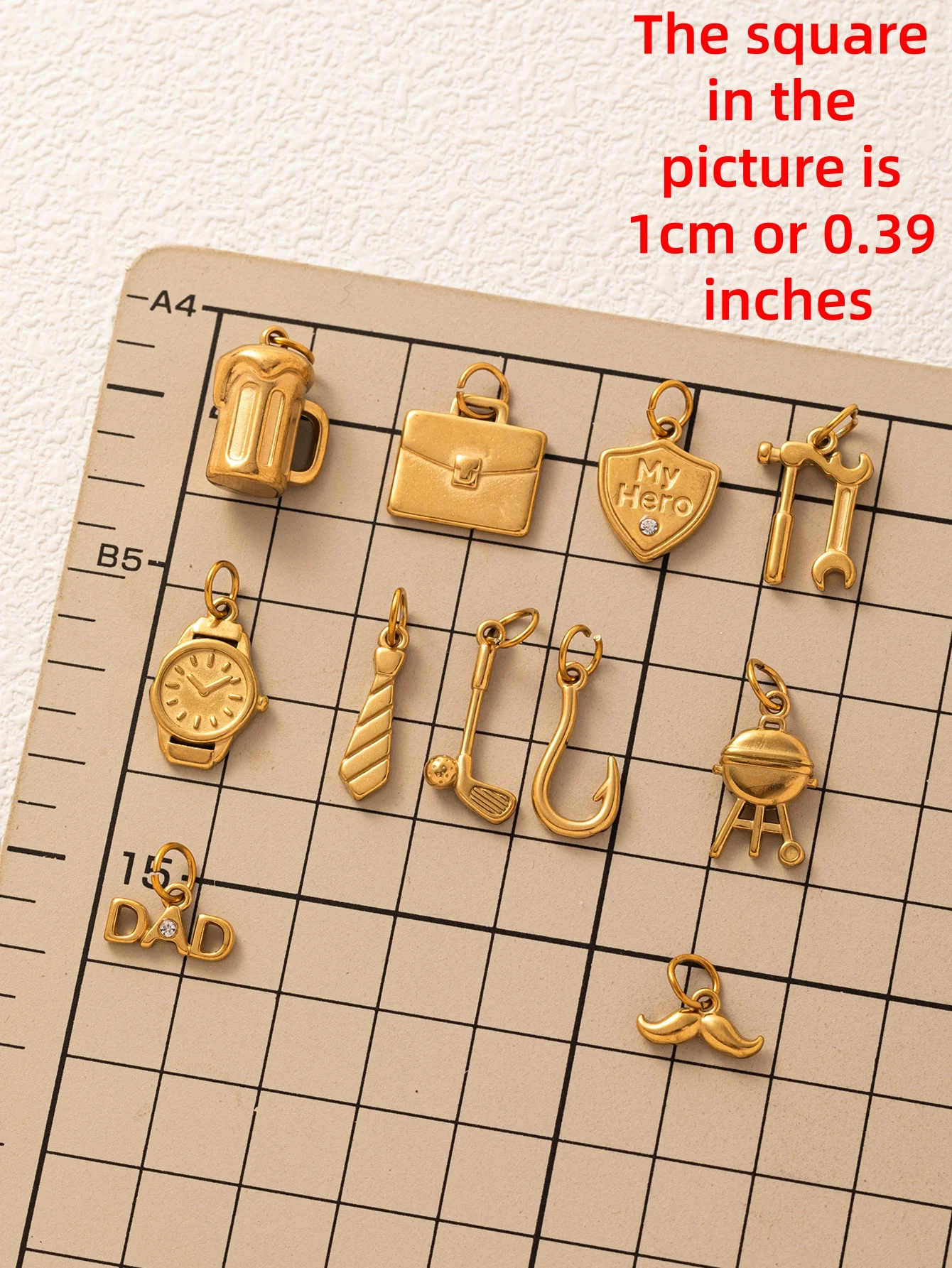316 Edelstahl Wasserdicht Farbbeständig Neue Einfache Kabelbinder-Tasche Bart DIY Anhänger Charms Schmuckherstellung – Detail 1