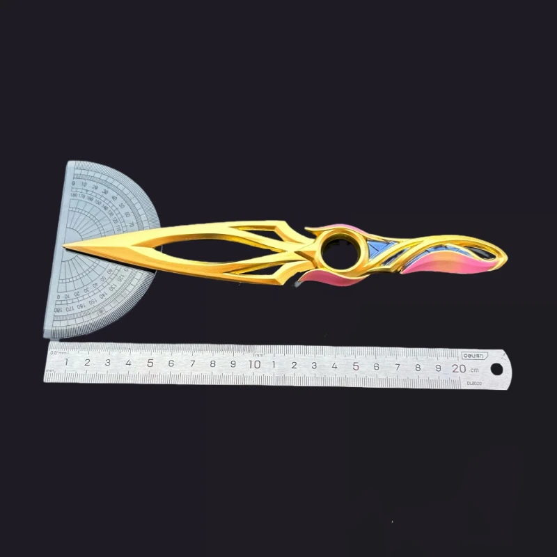 23 cm/9.05 pulgadas Valorant remolino volador amargo con funda modelos de armas de Metal a cuerpo accesorios COS espada samurái juego juguetes regalos para niños