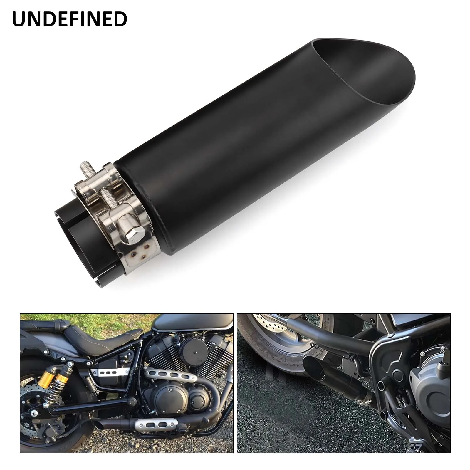 

Motorcycle Exhaust Muffler Pipe w/DB Killer Steel Short Exhaust Tip For Honda Rebel CMX 300 500 CMX300 CMX500 2017-2023