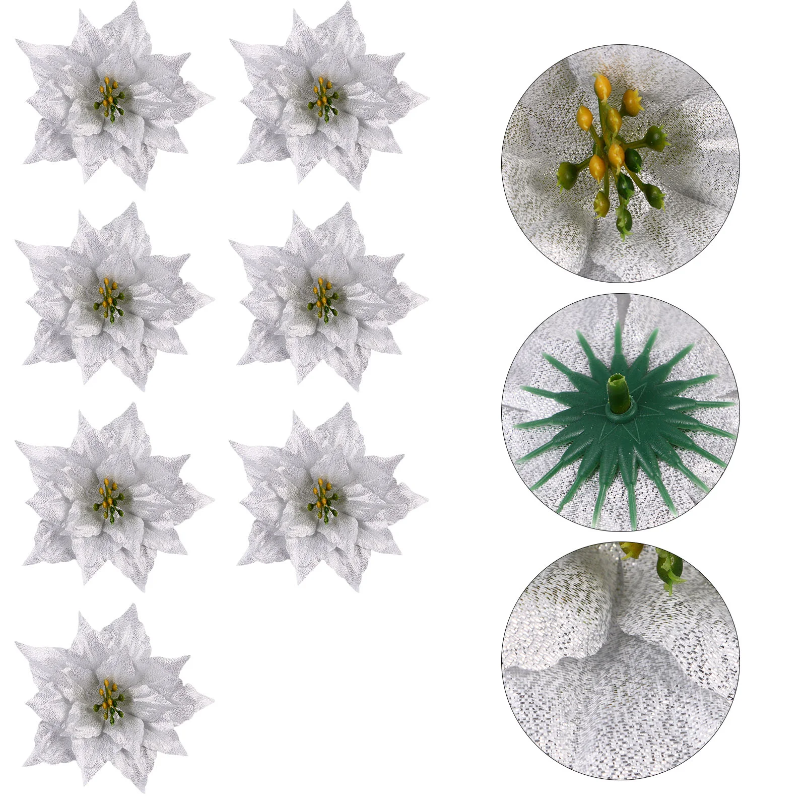 

7 Pcs Artificial Flowers PE Christmas Decor Accessories Decorations Decorative DIY