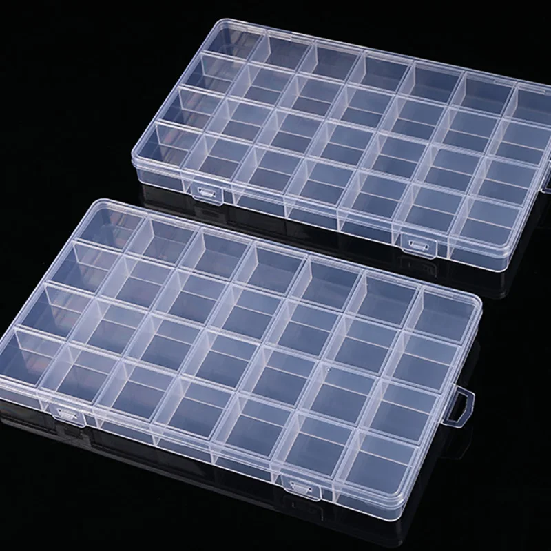 Plastic Storage Box 28 Grid With Slot Beaded Anti-string Grid  Jewelry Classification Parts Division Box Jewelry Box Organizer