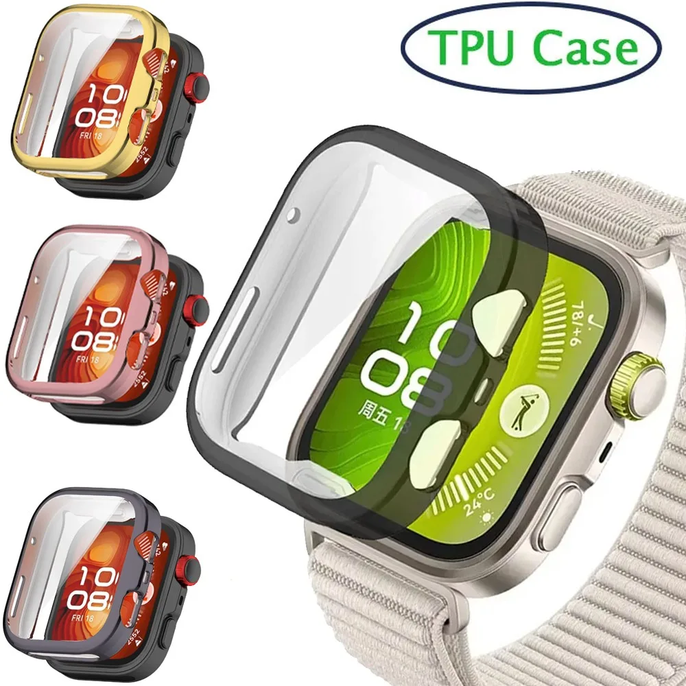 Silikon-TPU-Hülle für Huawei Watch Fit 3 4, Anti-Fall-Schutz, Stoßstangenschale für Huawei Watch Fit 4 Pro Watch Fit 4 Cover