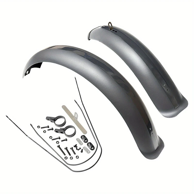 2Pcs/Pack Bike Mudguard Front Rear Set Components for Mountain Bike Traveling Outdoor Orange