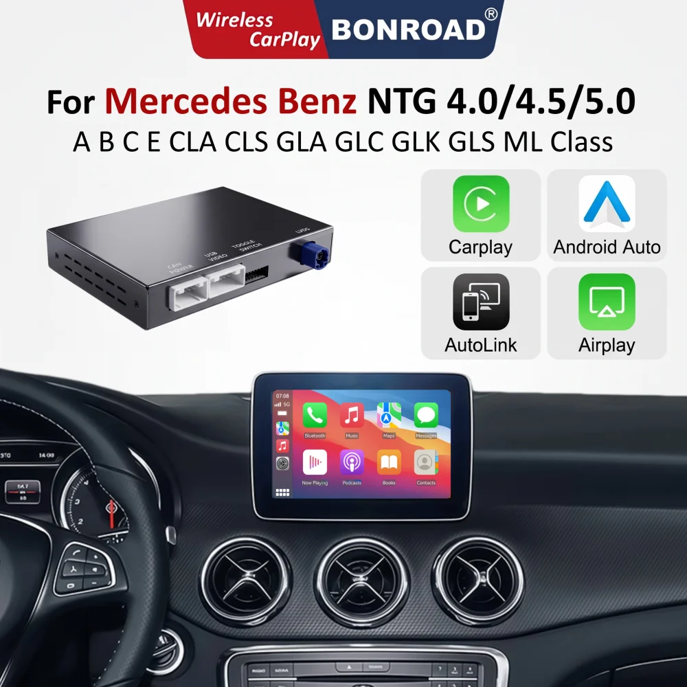 Decoder Wireless CarPlay Android Auto per Mercedes Benz Classe A B C E GLA CLA GLC GLK W176 W204 W205 W246 W212 NTG4.5/4.7 NTG5.0