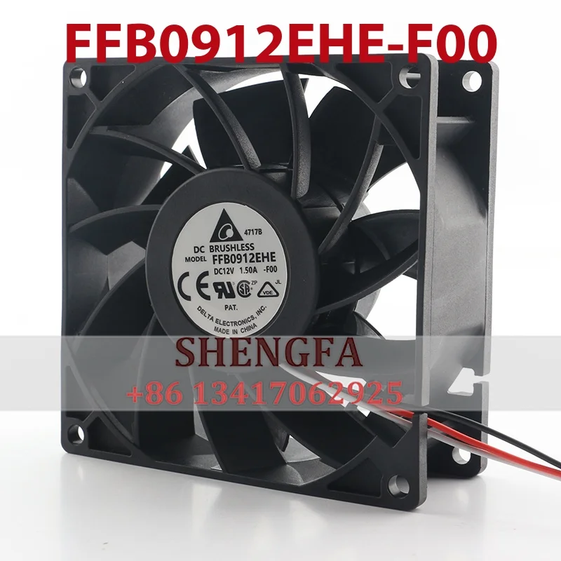 Violent Dual Ball Bearing High air Volume Chassis Delta 24V 48V DC12V 1.50A AC EC 9038 90X90X38MM 9CM FFB0912EHE-F00 Cooling Fan