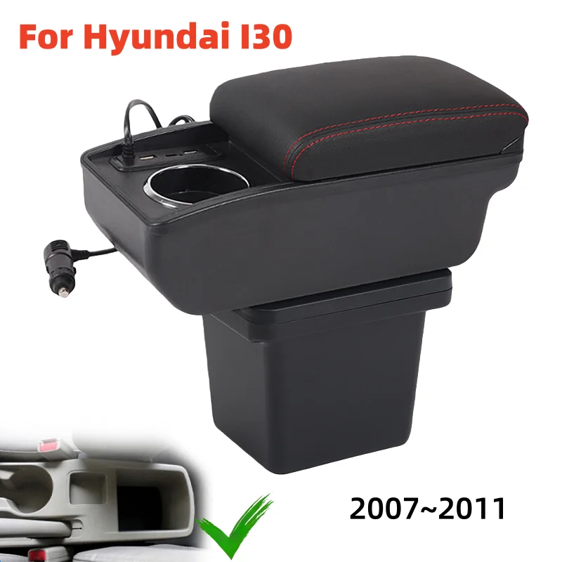 

Car Armrest Storage Box Cup holder For Hyundai I30 Armrest Box For Hyundai Elantra Touring I30 FD I30cw 2007-2011