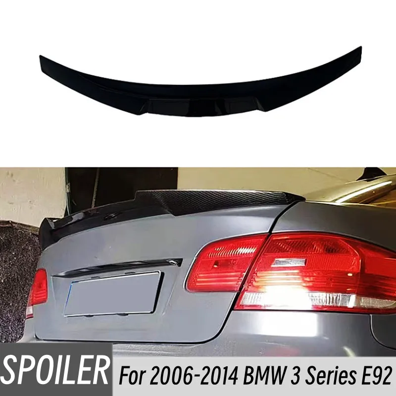 

Для 2006-2014 BMW 3 серии E92 2-дверный стиль M4 ABS пластик черный карбон задняя крышка багажника губный спойлер крылья аксессуары