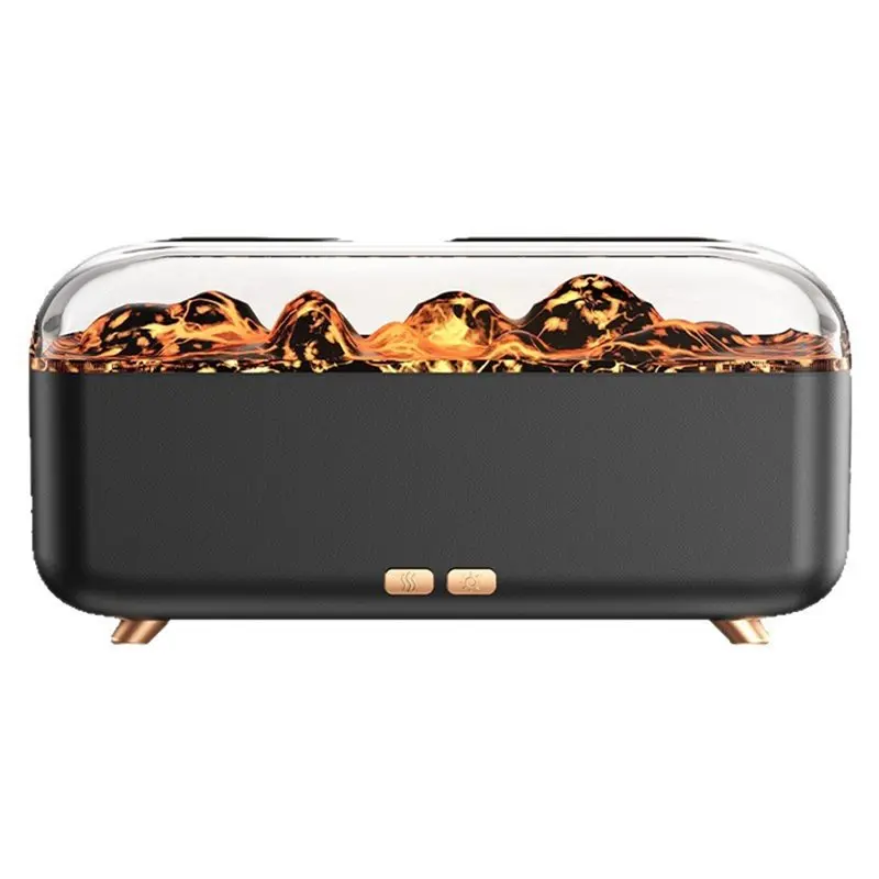 

A84G-Mini 300 мл Аромадиффузор с эффектом вулканической лавы, USB-питание, компактный бытовой увлажнитель воздуха с имитацией пламени для эфирных масел