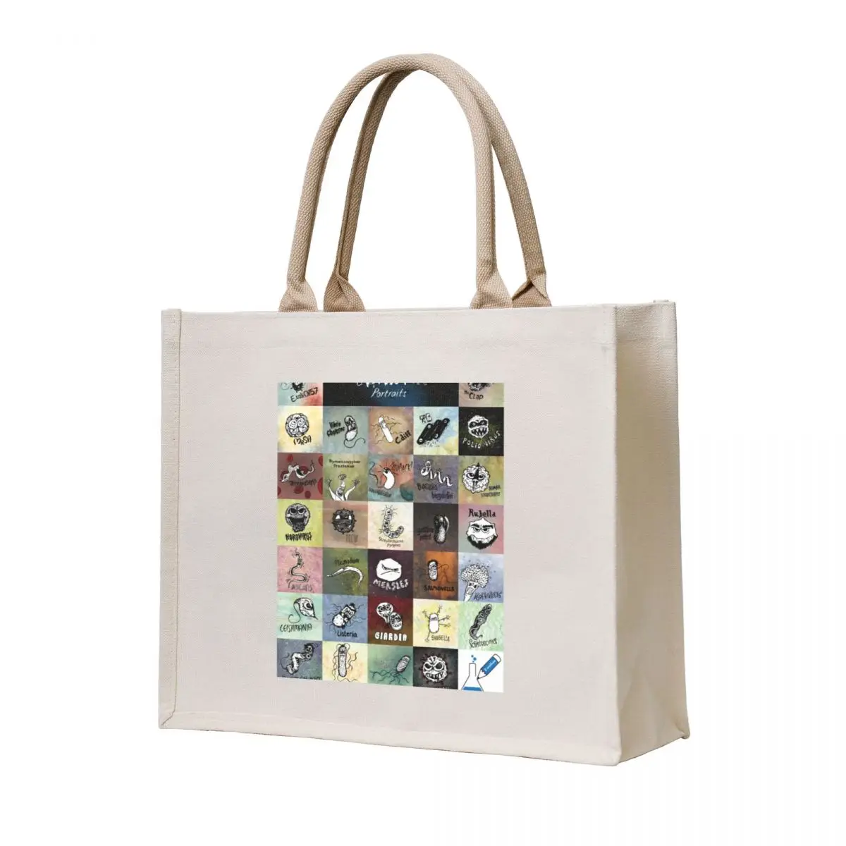 

Pathogens - gotta catch them all Tote Bag canvas shopping bag women bag cute tote