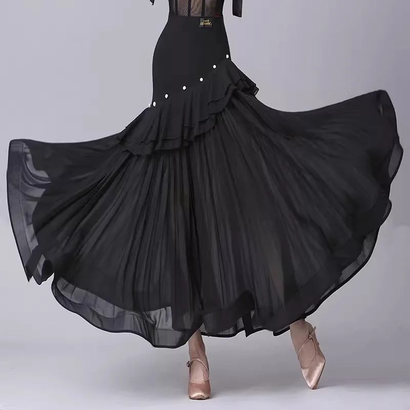 

Elegant Ballroom Dance Skirts Costumes Women Standard Performance 2024 New Modern Waltz Competition Dancewear Clothes