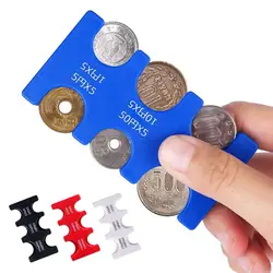 Estuche de plástico de Color sólido para monedas, soporte para billetera, soporte para monedas japonés, dispensador de monedas, caja de almacenamiento para monedas