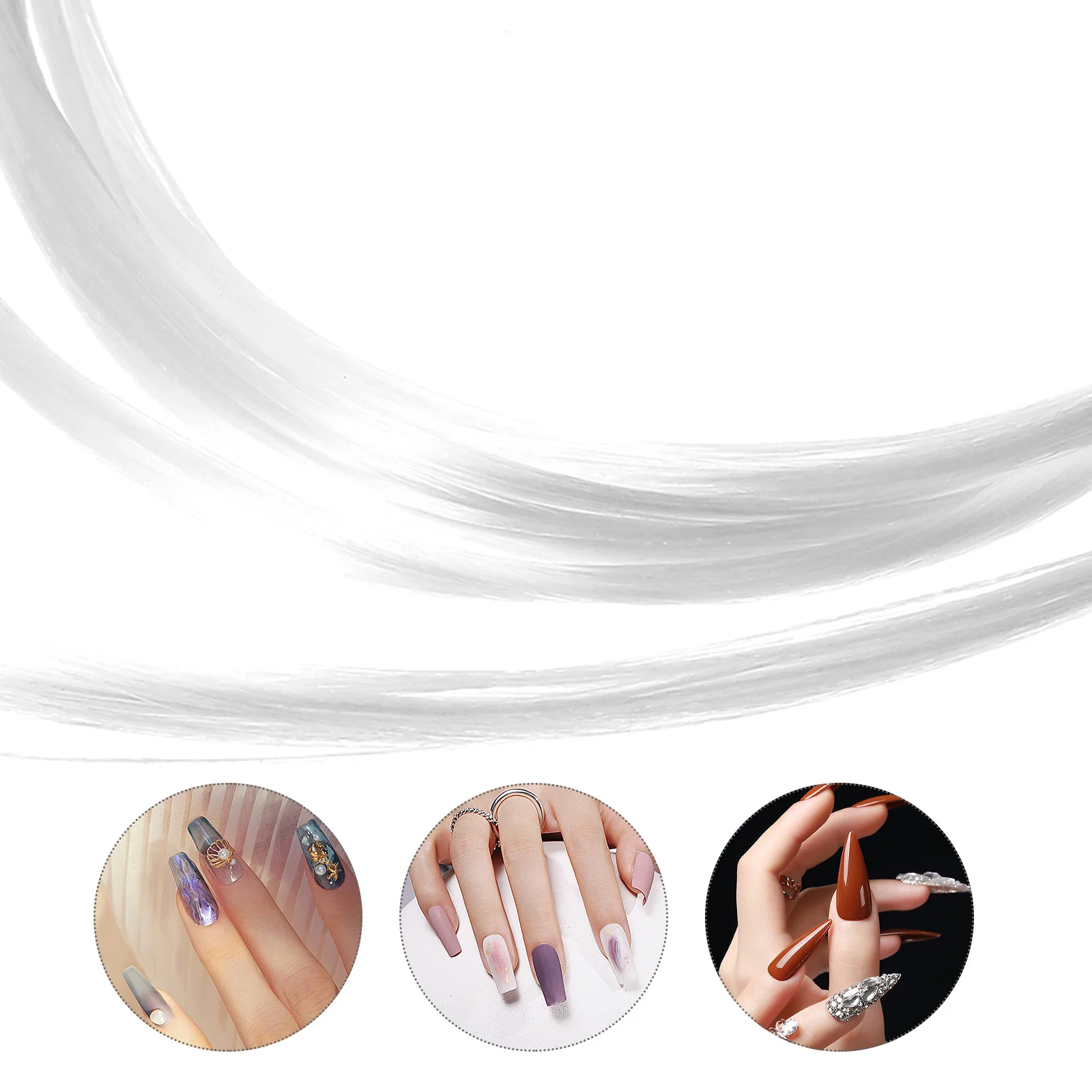 

Nail Art Fiber Manicure Supplies Nail Extension Kit False Nails Glue Easy Application Durable Practical Long Lasting Adjustable