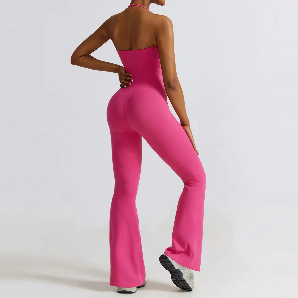 New Yoga Jumpsuit Women Lycra Flared Romper High Quality Fitness Gym Overalls Pilates Clothes Femme Streetwear Bell-bottoms