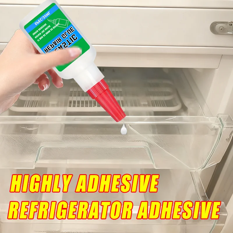 غراء إصلاح بلاستيكي لأدراج الثلاجة - ربط قوي، إعداد سريع، متين، سهل التطبيق، مقاوم لدرجة الحرارة 20 مل