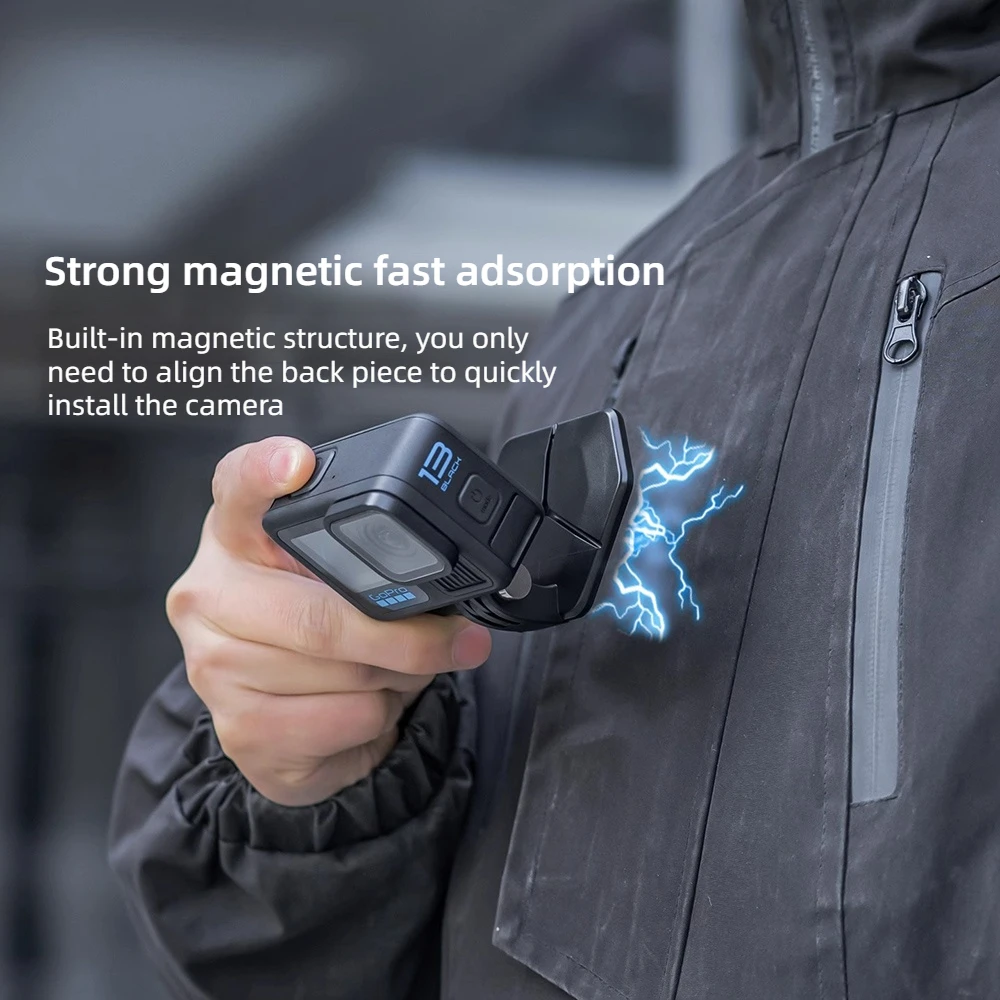 Magnetic Chest Bracket Quick Release Neck Hanging Fixed Holder for GoPro13/12 Hero11 DJI Action5pro/4 Sports Camera Accessories