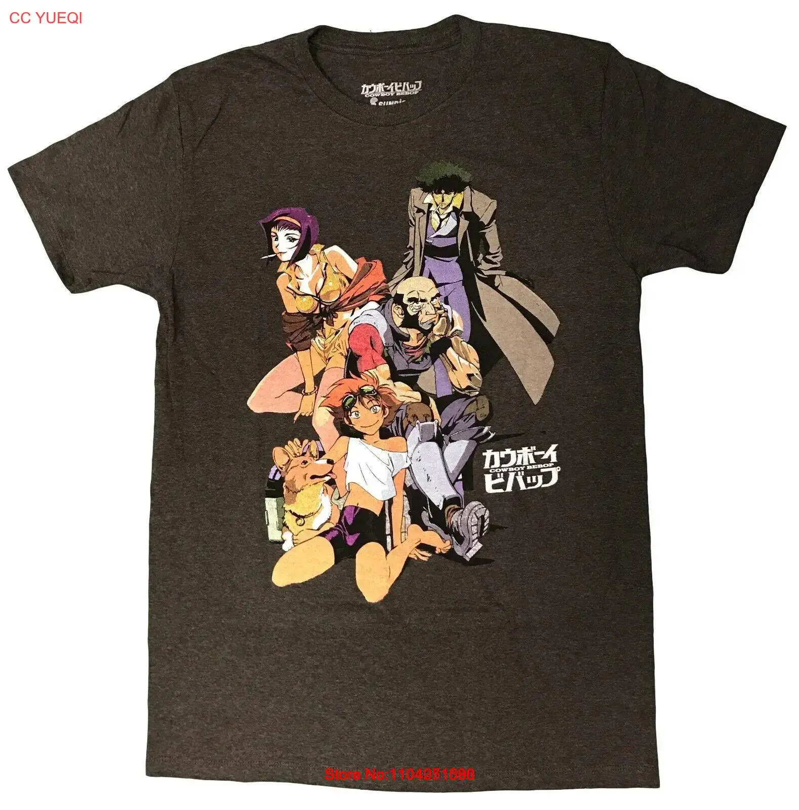 **Legit** Cowboy Bebop Spike Faya Jet Ed Ein Crew Authentic Anime T-Shirt TS3GCN